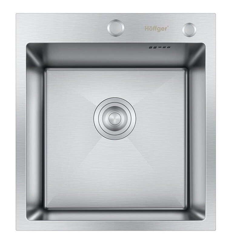 Изображение товара Кухонная мойка Hoffger HFG-4550S satin 45 см нержавеющая сталь Германия