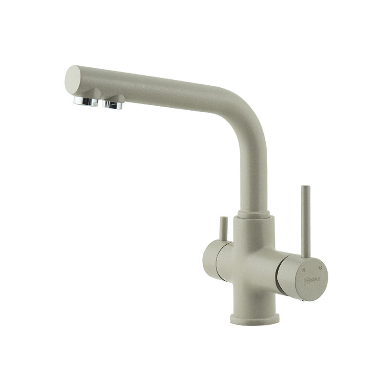 Изображение товара Смеситель для кухонной мойки Lemark Comfort LM3061PGR с подключением к фильтру, серый