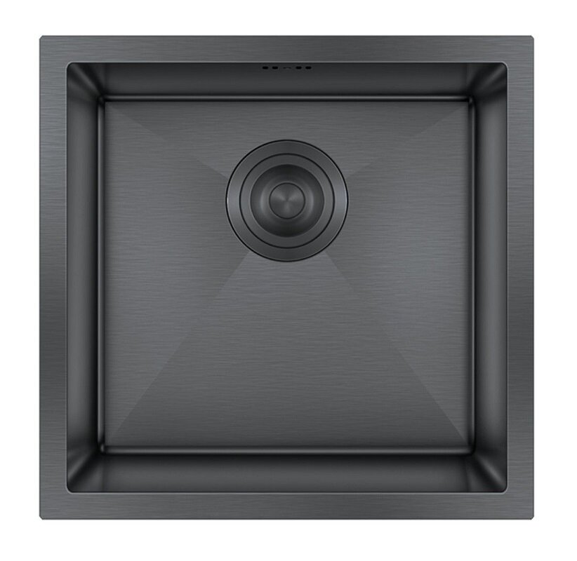 Изображение товара Кухонная мойка Hoffger HFG-4544B black, 45 см, нержавеющая сталь, PVD черный