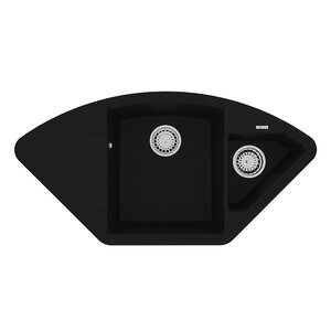 Изображение товара Кухонная мойка Lemark Irkana 9910043, 98 см, искусственный камень, антрацит