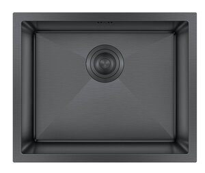 Изображение товара Кухонная мойка Hoffger HFG-5444B black, 54 см, нержавеющая сталь, PVD черный