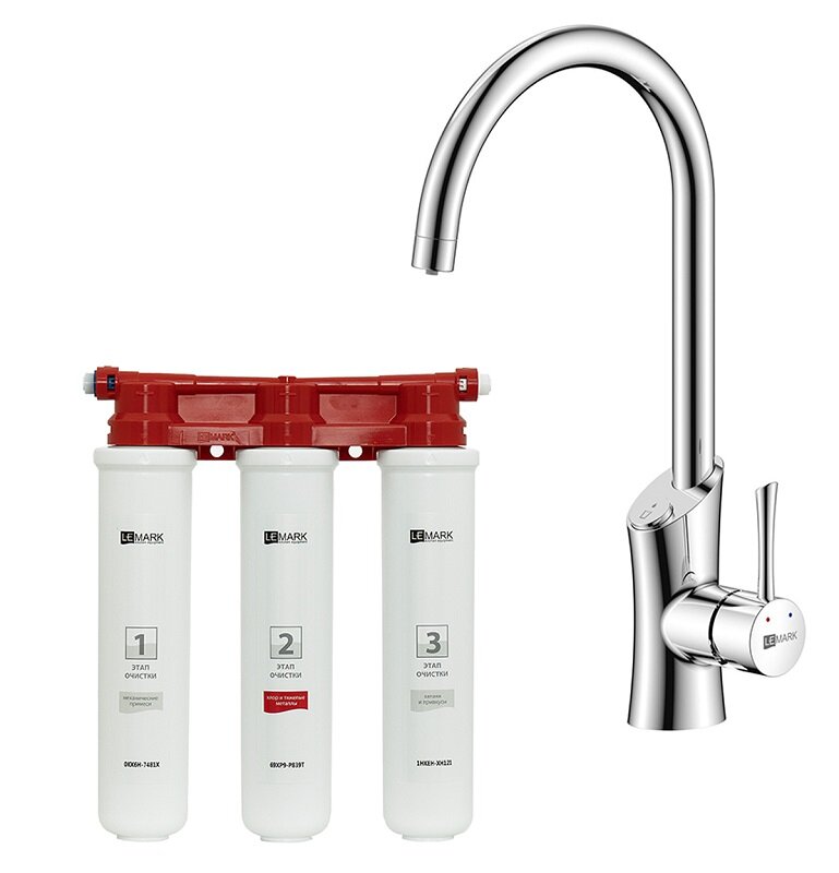 Изображение товара Смеситель для кухонной мойки Lemark Comfort LM3072C085, с фильтром Basic, хром 