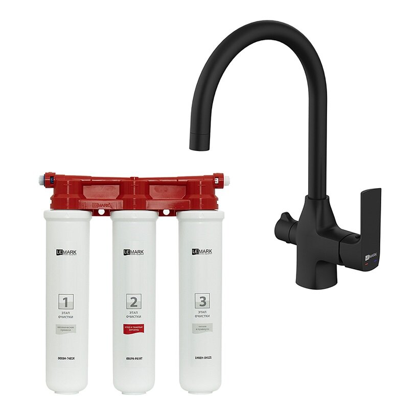 Изображение товара Смеситель Lemark Ursus LM7261BL085 с фильтром Basic - черный матовый
