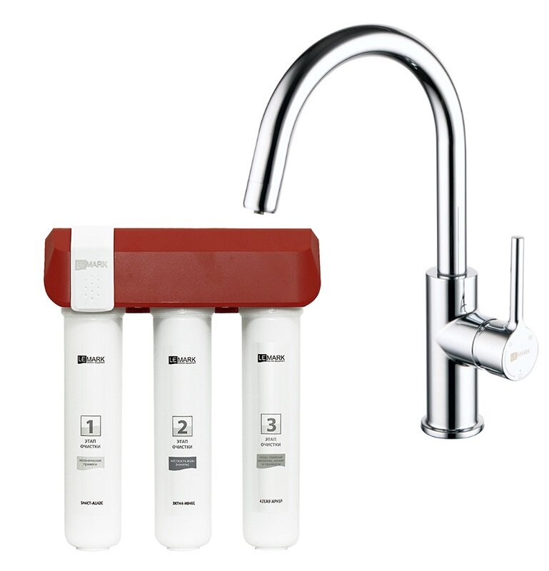 Изображение товара Смеситель для кухонной мойки Lemark Comfort LM3073C086 с фильтром Optima хром