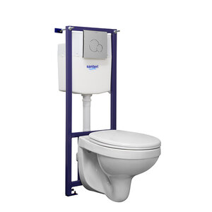 Изображение товара Инсталляция для унитаза Сантери Альфа с горизонтальным выпуском и сиденьем