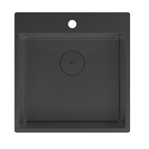 Изображение товара Кухонная мойка Lemark Janga 490 9932108, 49 см, PVD-покрытие, нержавеющая сталь, черный матовый