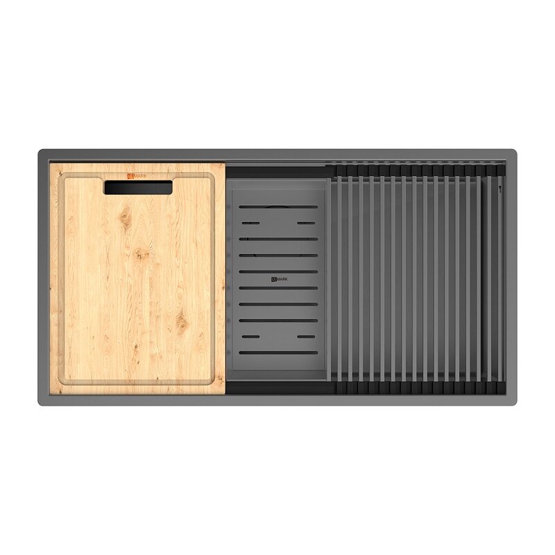Изображение товара Мойка кухонная Lemark Tabaga 820 9936135 с PVD графит, 82 см, нержавеющая сталь