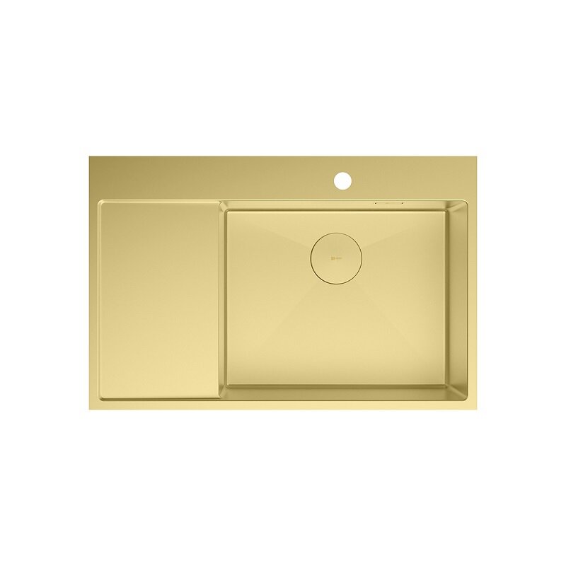 Изображение товара Кухонная мойка Lemark Kezadra 780P 9938154 78 см нержавеющая сталь с PVD покрытием золотистая