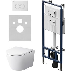 Изображение товара Инсталляция Am.Pm Sense IS110101.741701 с унитазом FlashClean, сиденье микролифт, клавиша белая