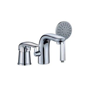 Изображение товара Смеситель Orange Flipo M60-333cr, на борт ванны с душевым гарнитуром, хром