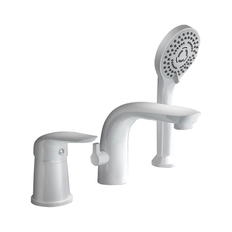 Изображение товара Смеситель для ванны с душевым гарнитуром Orange Flipo M60-333w белый Германия