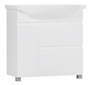 Изображение товара Тумба под раковину Belux Неаполь Н 85-02 85 см напольная белый глянцевый МДФ