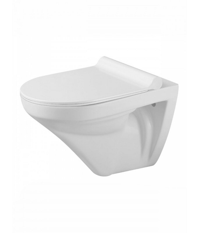 Изображение товара Подвесной безободковый унитаз Agger AT06100 с мягким закрыванием и каскадным смывом