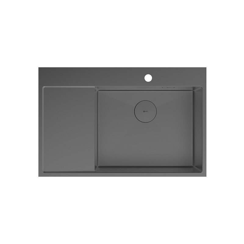 Изображение товара Кухонная мойка Lemark Kezadra 780L/P 9936151/9936155, 78 см, левая/правая, нержавеющая сталь, PVD- nano покрытие, графит