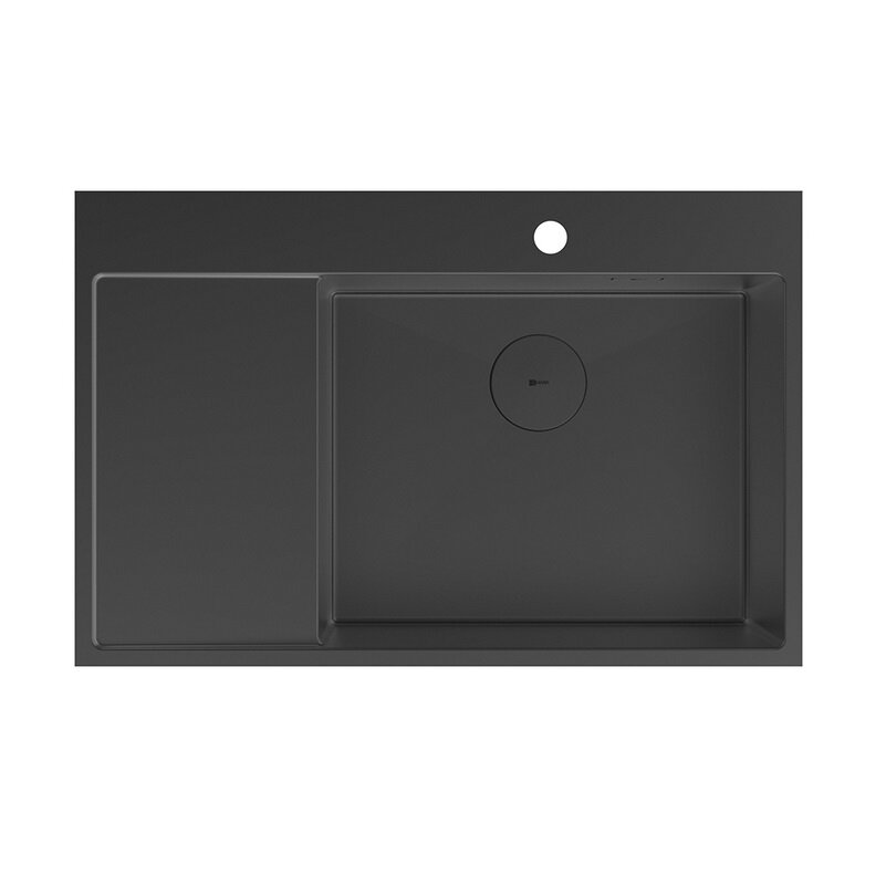 Изображение товара Кухонная мойка Lemark Kezadra 780L/P черный матовый 78 см нерж. сталь PVD Nano