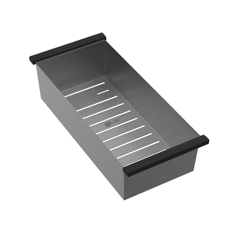 Изображение товара Кухонный коландер Lemark 9956173 из нержавеющей стали 19 см для мойки