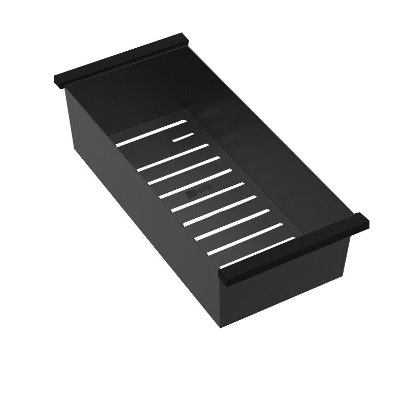 Изображение товара Коландер для кухонной мойки Lemark 9952174 19 см нержавеющая сталь черный матовый