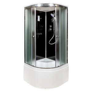 Изображение товара Душевая кабина AvaCan B10SELBLACK 98599 100х100 см с крышей и высоким поддоном