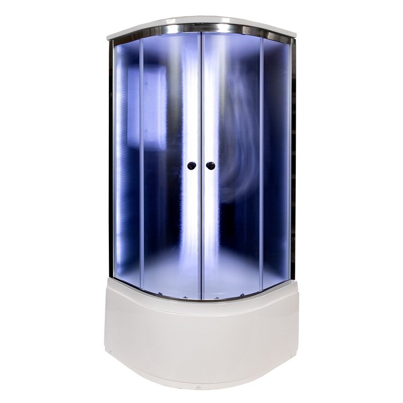 Изображение товара Душевая кабина AvaCan B10S LED BLACK 100x100 см с крышей и подсветкой