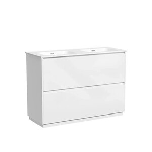 Изображение товара Тумба под сдвоенную раковину Sancos Libra Floor LB120F-2W, 120 см, напольная, цвет белый глянцевый