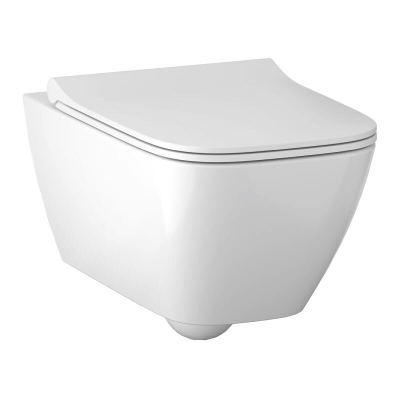 Изображение товара Подвесной унитаз Geberit Smyle Square Rimfree безободковый с крышкой микролифт