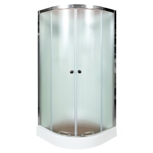 Изображение товара Душевая кабина AvaCan D08 98171, 80 x 80 см, без крыши, поддон низкий, стекло матовое, профиль хром