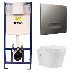 Изображение товара Инсталляция для унитаза BeWash Metison с функцией биде и микролифтом, скрытая монтажная система, Ге
