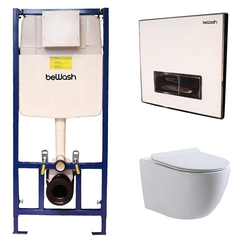 Изображение товара Унитаз BeWash Lusso 74P05BY04550 с микролифтом и кнопкой Vago P05WC