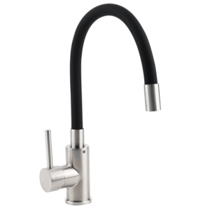 Изображение товара Смеситель Osgard Gron Flex 84283, для кухонной мойки, черный матовый/никель