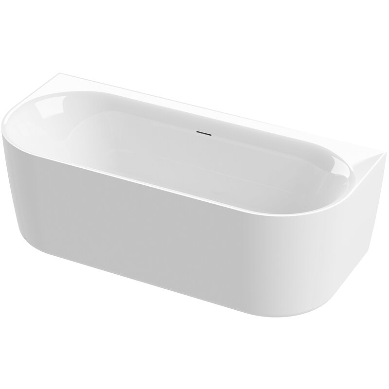 Изображение товара Акриловая угловая ванна Cezares Metauro-INT-Wall 180x80 см белая