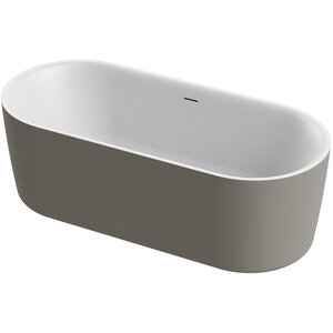 Изображение товара Акриловая ванна Cezares METAURO-INT-Central-180-80-60-G-W-MATT, цвет серый матовый