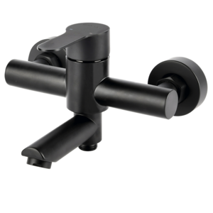 Изображение товара Смеситель Osgard Hugg Black 12323, для ванны и душа, с душевым гарнитуром, черный матовый