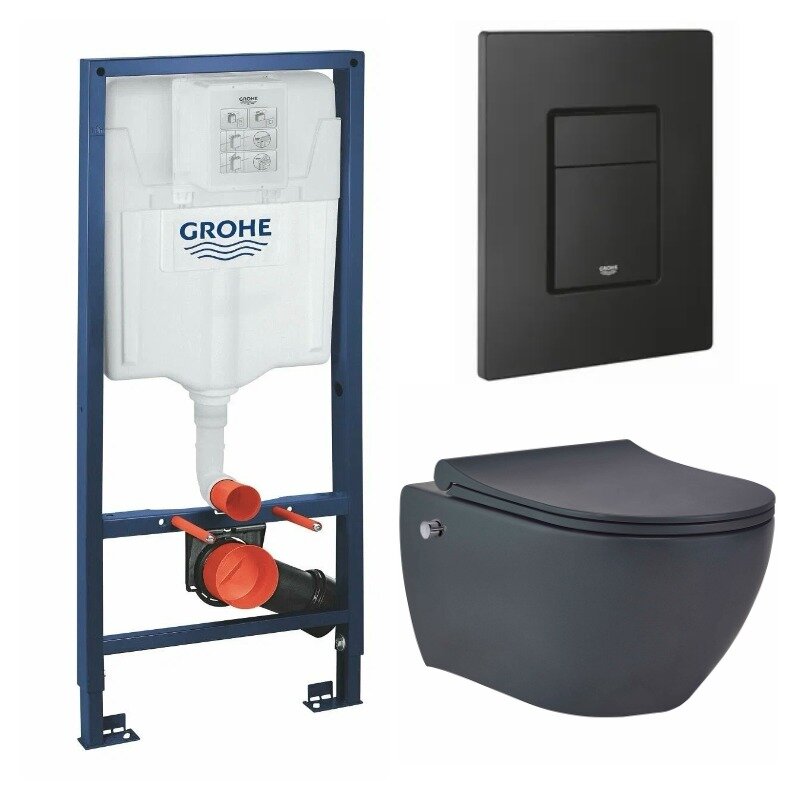 Изображение товара Инсталляция Grohe Rapid SL GRH939343670 с подвесным унитазом beWash Bogen и функцией биде