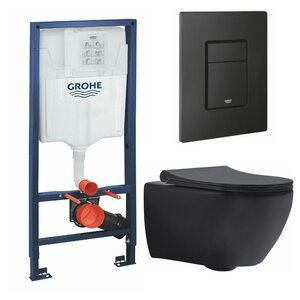 Изображение товара Инсталляция Grohe Rapid SL с унитазом beWash Bogen черная матовая