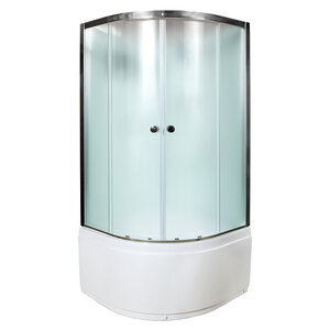 Изображение товара Душевая кабина AvaCan D10S 98188, 100 x 100 см, с крышей, поддон высокий, стекло матовое, профиль хром