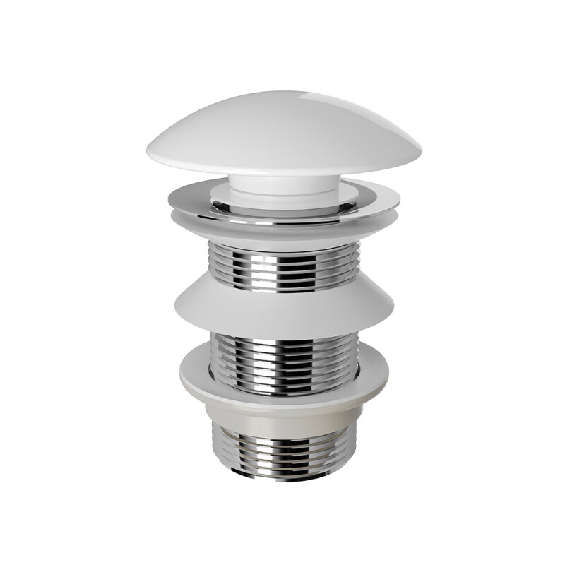 Изображение товара Донный клапан Aqueduto RAL0110, универсальный, Push-Open, цвет белый