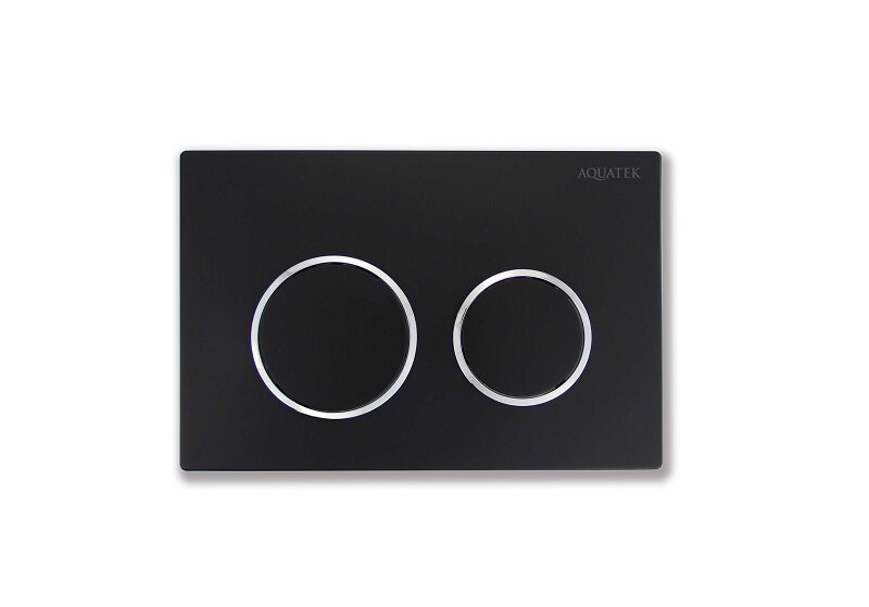 Изображение товара Клавиша смыва Aquatek Small TDI-0000003 механическая черный матовый хром