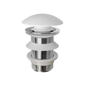 Изображение товара Донный клапан Aqueduto RAL0120, универсальный, Push-Open, цвет белый матовый