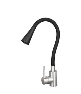 Изображение товара Смеситель Osgard Gron Horn 84293, для кухонной мойки, с гибким изливом, черный/никель