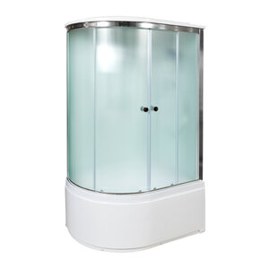 Изображение товара Душевая кабина AvaCan D120SLEL/D120SREL 98201/98202, 120 x 80 см, с электрикой, с крышей, поддон высокий, левая/правая, стекло матовое, профиль хром