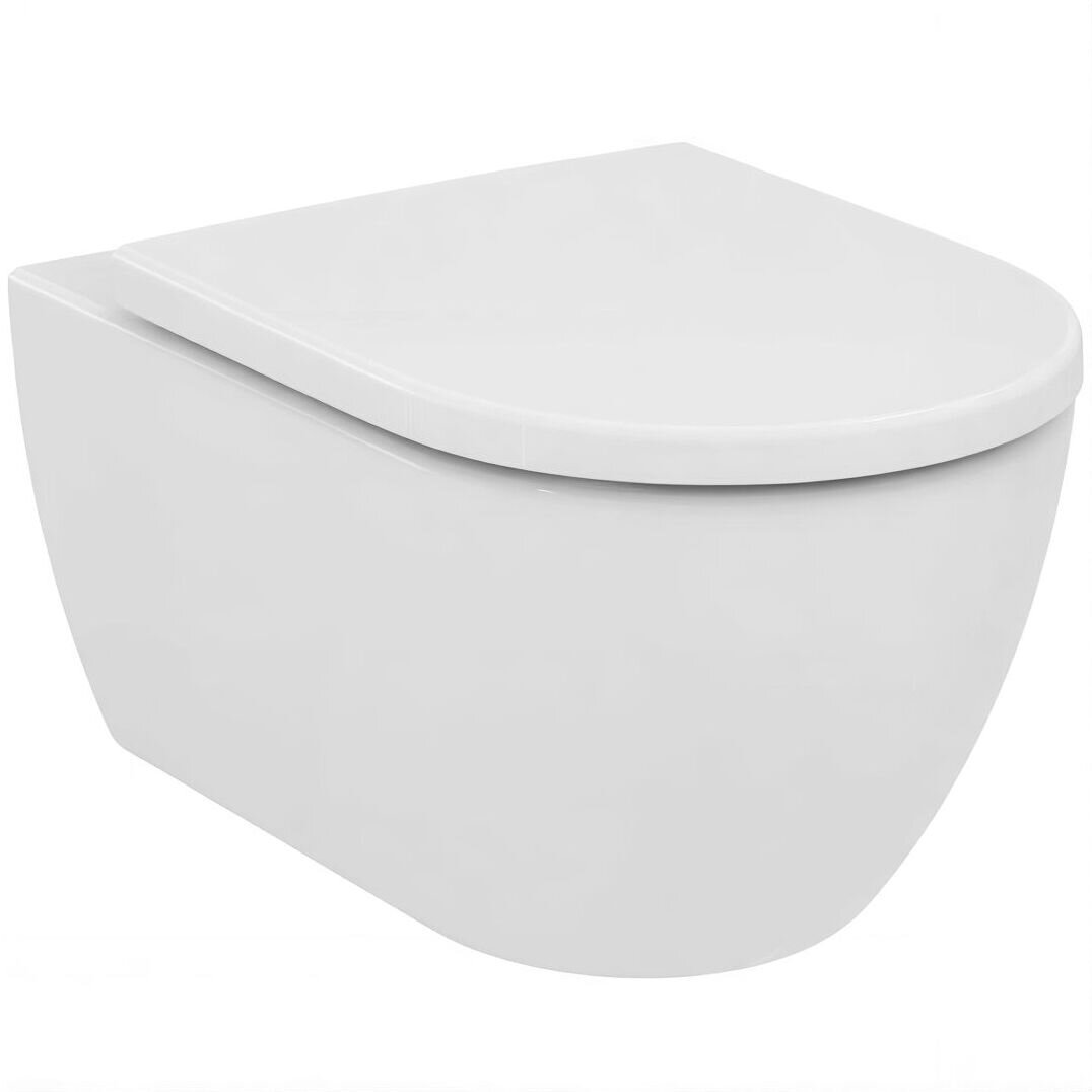 Изображение товара Унитаз подвесной Ideal Standard Ellisse T569201 безободковый с микролифтом Изображение товара Унитаз подвесной Ideal Standard Ellisse T569201 безободковый с микролифтом