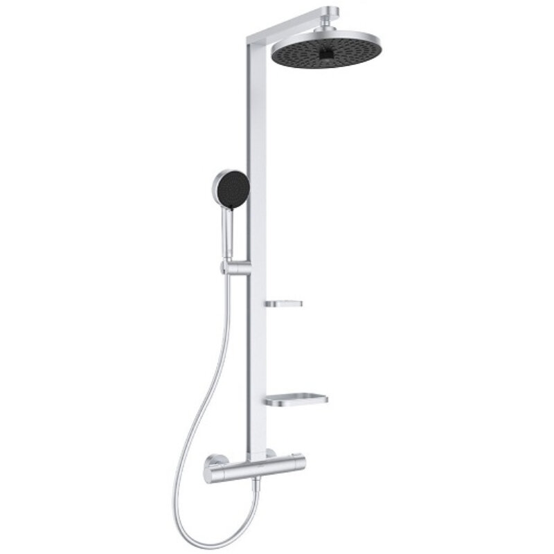 Изображение товара Душевая система Ideal Standard Alu+ BD583SI, термостатическая, цвет серебро Изображение товара Душевая система Ideal Standard Alu+ BD583SI, термостатическая, цвет серебро
