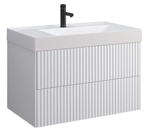 Изображение товара Тумба под раковину Belux Сиртаки НП 85-02, 85 см, подвесная, белый матовый