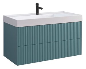 Изображение товара Тумба под раковину Belux Сиртаки НП 100-02 100 см голубой малахит матовый