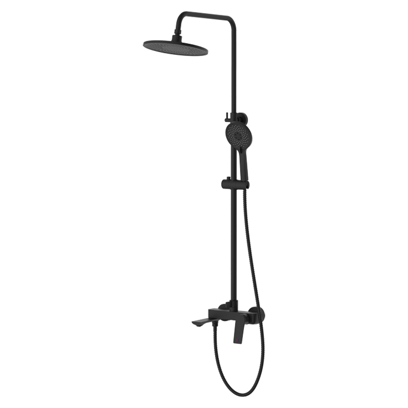 Изображение товара Душевая система Osgard Solen Black 58050, с поворотным изливом, цвет черный матовый