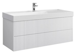 Изображение товара Тумба под раковину Belux Сиртаки НП 120-02, 4810924269775, 120 см, подвесная, белый глянцевый