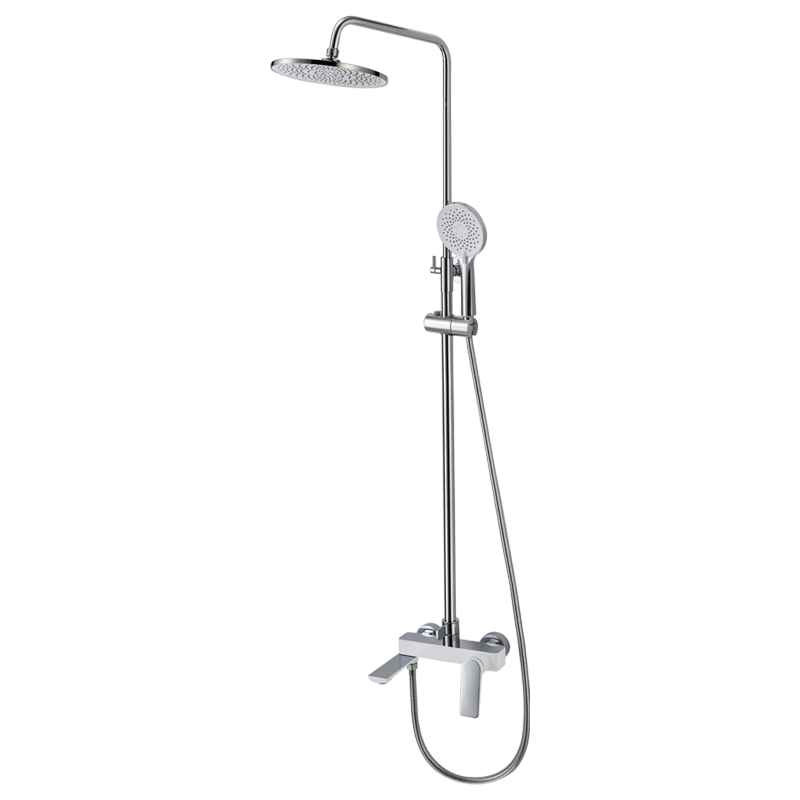 Изображение товара Душевая система Osgard Solen White 59050, с поворотным изливом, цвет белый/хром