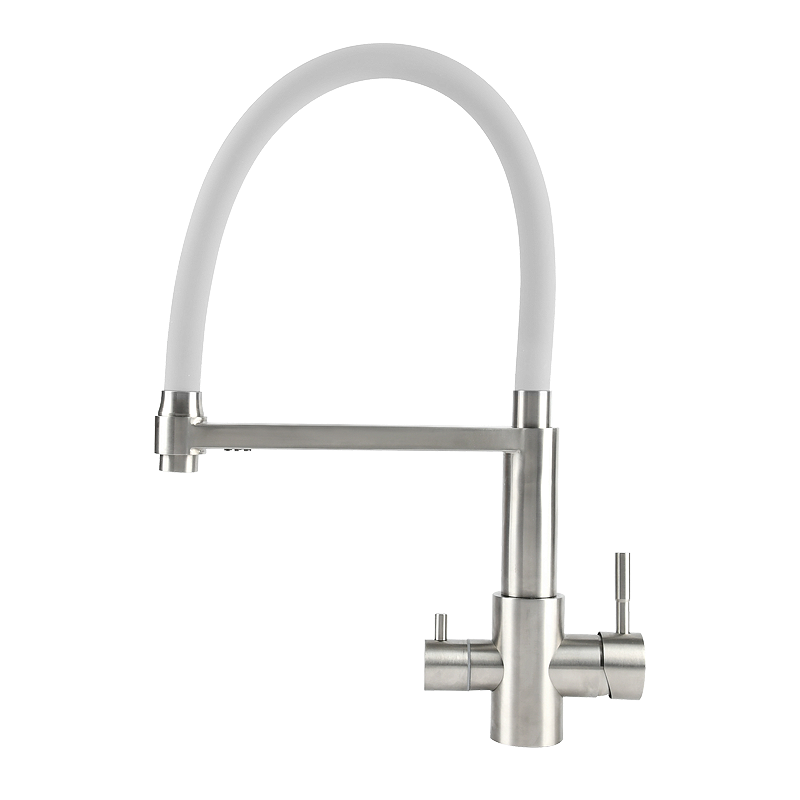 Изображение товара Смеситель Osgard Resa 88393 для кухни с подключением к фильтру никель белый