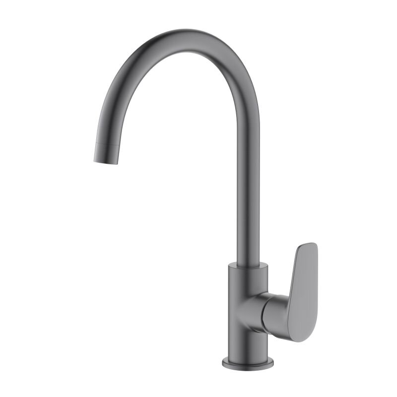 Изображение товара Смеситель для кухонной мойки Aquatek Бетта AQ1182BGM оружейная сталь, однорычажный, поворотный