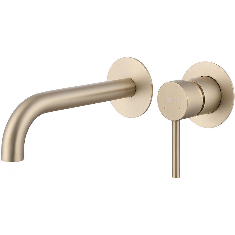 Изображение товара Смеситель для раковины Abber Wasser Kreis AF8112G матовое золото Встроенный